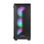 Kućište gaming RAMPAGE TRIANGLE, ATX, ventilatori 4x120mm, Auto RGB, glass, Mid-Tower, 38983 - Image 2