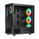 Kućište gaming RAMPAGE TRIANGLE, ATX, ventilatori 4x120mm, Auto RGB, glass, Mid-Tower, 38983 - Image 3