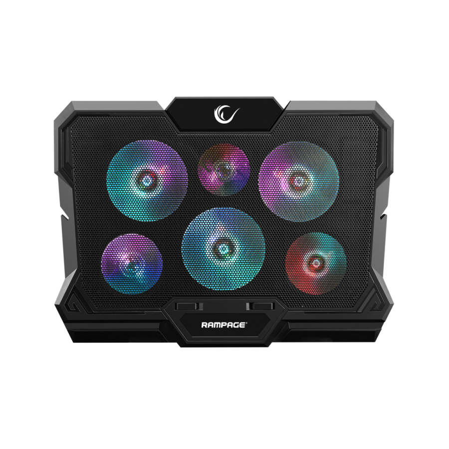 0121646_postolje-za-notebook-rampage-ad-rc10-x-gust-crno-sa-6-ventilatora-i-rainbow-osvetljenjem Postolje za notebook gaming RAMPAGE AD-RC10 X-GUST black,ventilator 6x, Rainbow, 35084 - Image 1