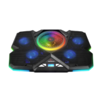 Postolje za notebook sa držačem za telefon gaming RAMPAGE Breeze S50, ventilator 5x, RGB - Image 2