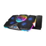 Postolje za notebook sa držačem za telefon gaming RAMPAGE Breeze S50, ventilator 5x, RGB - Image 3