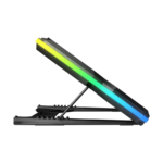 Postolje za notebook sa držačem za telefon gaming RAMPAGE Breeze S50, ventilator 5x, RGB - Image 4