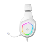 Slušalice sa mikrofonom gaming RAMPAGE RM-K90 VECTOR white, RGB LED 3,5 mm - Image 3