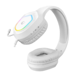 Slušalice sa mikrofonom gaming RAMPAGE RM-K90 VECTOR white, RGB LED 3,5 mm - Image 4