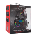 Slušalice sa mikrofonom gaming RAMPAGE Miracle-X2 PLUS black, RGB, 7.1 Surround Sound System - Image 5