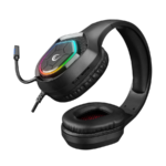 Slušalice sa mikrofonom gaming RAMPAGE RM-K90 VECTOR black, RGB LED, 3,5 mm - Image 4