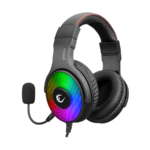 Slušalice sa mikrofonom gaming RAMPAGE R46 HOSTAGE black, odvojiv mikrofon, PS4/PC, USB, 7.1 surround, RGB LED - Image 2