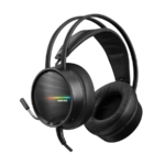 Slušalice sa mikrofonom gaming RAMPAGE RM-K3 CASHE PLUS, dugi mikrofon, USB 7.1, Rainbow LED, black, fleksibilne podesiva traka za glavu - Image 2