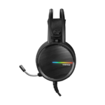 Slušalice sa mikrofonom gaming RAMPAGE RM-K3 CASHE PLUS, dugi mikrofon, USB 7.1, Rainbow LED, black, fleksibilne podesiva traka za glavu - Image 3