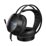 Slušalice sa mikrofonom gaming RAMPAGE RM-K3 CASHE PLUS, dugi mikrofon, USB 7.1, Rainbow LED, black, fleksibilne podesiva traka za glavu - Image 4