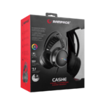 Slušalice sa mikrofonom gaming RAMPAGE RM-K3 CASHE PLUS, dugi mikrofon, USB 7.1, Rainbow LED, black, fleksibilne podesiva traka za glavu - Image 8