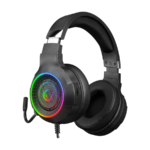 Slušalice sa mikrofonom gaming RAMPAGE RM-K56 SPECTER black, PS4/PC USB 7.1 Rainbow LED - Image 2