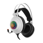 Slušalice sa mikrofonom gaming  RAMPAGE RM-K1 PULSAR white, USB 7.1 surround, vibracija, RGB - Image 2