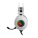 Slušalice sa mikrofonom gaming  RAMPAGE RM-K1 PULSAR white, USB 7.1 surround, vibracija, RGB - Image 3