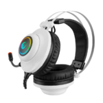Slušalice sa mikrofonom gaming  RAMPAGE RM-K1 PULSAR white, USB 7.1 surround, vibracija, RGB - Image 4