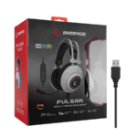 Slušalice sa mikrofonom gaming  RAMPAGE RM-K1 PULSAR white, USB 7.1 surround, vibracija, RGB - Image 8
