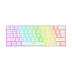 Tastatura gaming RAMPAGE RADIANT K11 white, blue switch, Type-C, RGB,  US Layout, pudding keycaps, 38970 - Image 2