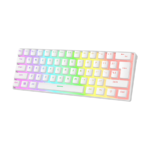 Tastatura gaming RAMPAGE RADIANT K11 white, blue switch, Type-C, RGB,  US Layout, pudding keycaps, 38970 - Image 3