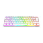 Tastatura gaming RAMPAGE RADIANT K11 white, blue switch, Type-C, RGB,  US Layout, pudding keycaps, 38970 - Image 4
