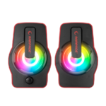 Zvučnici 2.0 gaming RAMPAGE RMS-G7 FALSETTO, 6W, RGB LED red, 3,5mm + USB napajanje, 30257 - Image 2