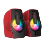 Zvučnici 2.0 gaming RAMPAGE RMS-G7 FALSETTO, 6W, RGB LED red, 3,5mm + USB napajanje, 30257 - Image 4