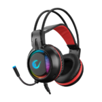 Slušalice sa mikrofonom gaming  RAMPAGE RM-K25 LUNATIC PRO black/red, USB 7.1 surround, RGB - Image 2