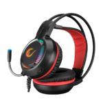 Slušalice sa mikrofonom gaming  RAMPAGE RM-K25 LUNATIC PRO black/red, USB 7.1 surround, RGB - Image 4