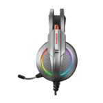 Slušalice sa mikrofonom gaming RAMPAGE RM-K6 STARK PLUS, metalic gray, USB, 7.1 surround, Double RGB, PC/PS4 - Image 3