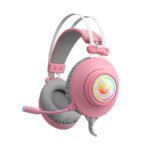 Slušalice sa mikrofonom gaming RAMPAGE RM-K1 PULSAR pink, USB, 7.1 Surround+Vibration, RGB, dugi fleksibilni mikrofon, 36130