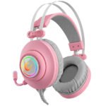 Slušalice sa mikrofonom gaming RAMPAGE RM-K1 PULSAR pink, USB, 7.1 Surround+Vibration, RGB, dugi fleksibilni mikrofon, 36130 - Image 2