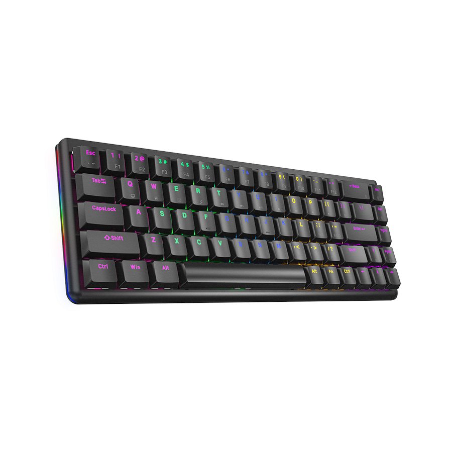 0124271_tastatura-gaming-rampage-rebel-black-mechanical-low-profile-blue-switch-us-layout-rainbow Tastatura gaming RAMPAGE REBEL black, Mechanical, Low Profile, blue switch, US Layout, Rainbow - Image 1