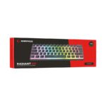 Tastatura gaming RAMPAGE RADIANT K11 black, Type-C, RGB, blue switch, US layout, pudding keycaps - Image 8