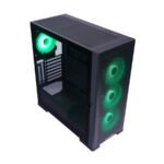 Kućište gaming RAMPAGE MAGNIFIC Mesh Magnetic Tempered Glass Black 4*12cm RGB Fan ATX Mid-T - Image 2