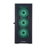 Kućište gaming RAMPAGE MAGNIFIC Mesh Magnetic Tempered Glass Black 4*12cm RGB Fan ATX Mid-T - Image 3