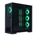 Kućište gaming RAMPAGE MAGNIFIC Mesh Magnetic Tempered Glass Black 4*12cm RGB Fan ATX Mid-T - Image 4