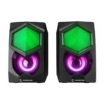 Zvučnici 2.0 gaming RAMPAGE RMS-N29 2.0 3W*2 USB 5V Rainbow Backlit Gaming Speaker, Sound System - Image 2