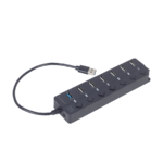 USB HUB 7-portni (1 x USB 3.1 + 6 x USB 2.0) sa prekidačima, crni UHB-U3P1U2P6P-01 - Image 5