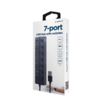 USB HUB 7-portni (1 x USB 3.1 + 6 x USB 2.0) sa prekidačima, crni UHB-U3P1U2P6P-01 - Image 6