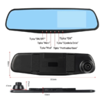 AUTO DASH CAM DVR-01 OGLEDALO 4,0 INČA + ZADNJA KAMERA - Image 5