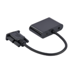 Video adapter VGA to HDMI + VGA adapter 0.15 m, black, GEMBIRD A-VGA-HDMI-02 - Image 2