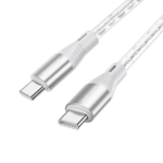 USB kabal BOROFONE BX96 Ice crystal silicone charging data cable1m, 2,4A, iPhone/lightning gray