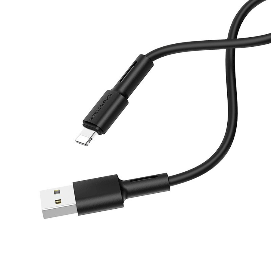 0127321_usb-kabal-borofone-bx31-soft-silicone-charging-data-cable-1m-24a-for-iphonelightning-black USB kabal BOROFONE BX31 Soft silicone charging data cable 1m, 2,4A for iPhone/lightning black - Image 1