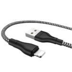USB kabal BOROFONE BU39 Rio Transparent Discovery Edition charging data cable 1,2m, 2,4A iPhone/lightning black