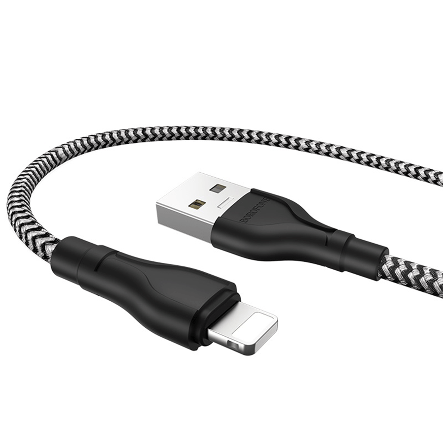 0127323_usb-kabal-borofone-bu39-rio-transparent-discovery-edition-charging-data-cable-12m-24a-iphonelightnin USB kabal BOROFONE BU39 Rio Transparent Discovery Edition charging data cable 1,2m, 2,4A iPhone/lightning black - Image 1