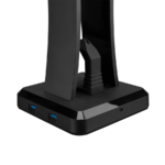 Postolje za slušalice gaming RAMPAGE RM-H77 X-BASE Black RGB Illuminated 4*USB Port Headphone Stand with Mouse Bungee Cord Holder - Image 5