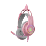 Slušalice sa mikrofonom gaming RAMPAGE RM-K91 X-CATTY Pink USB 7.1 Version RGB Gaming Headset