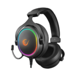 Slušalice sa mikrofonom gaming RAMPAGE ONYX-S Black USB 7.1 Version RGB Led Headset on line led and volume Controller - Image 2
