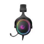 Slušalice sa mikrofonom gaming RAMPAGE ONYX-S Black USB 7.1 Version RGB Led Headset on line led and volume Controller - Image 3