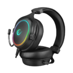 Slušalice sa mikrofonom gaming RAMPAGE ONYX-S Black USB 7.1 Version RGB Led Headset on line led and volume Controller - Image 4