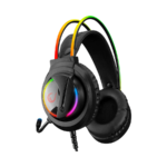 Slušalice sa mikrofonom gaming RAMPAGE RM-K17 X-MONARCH Black USB 7.1 RGB, In Line Wire Control - Image 2